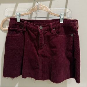 Blank NYC Deep Red Corduroy Skirt